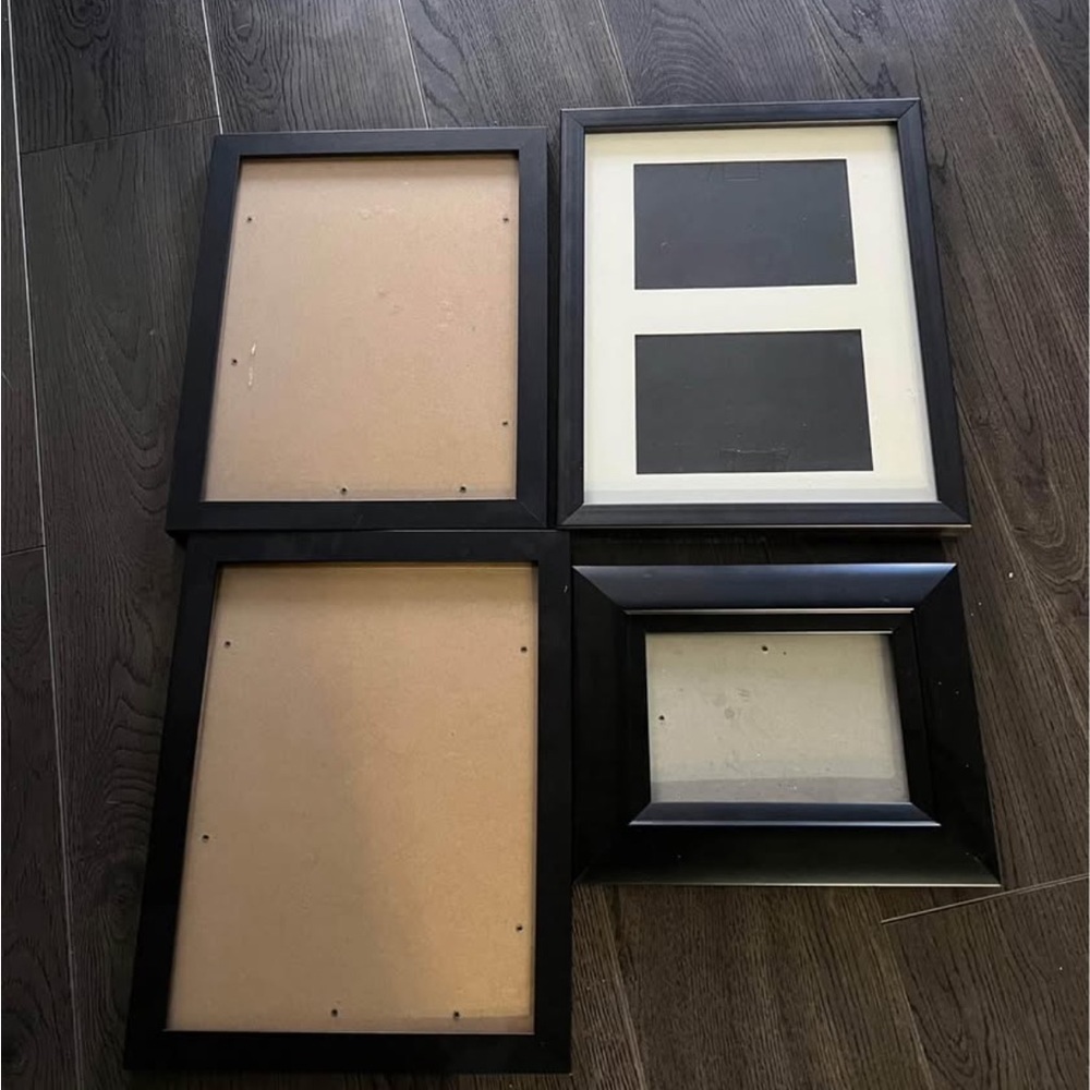 Elegant Black Picture Frame Set